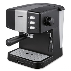 Produs Resigilat Espresor Heinner HEM-850BKSL, pompa presiune 15 bar, filtrul dublu din inox, preparare espresso si spuma de lapte, capacitate rezervor detasabil 1.5L, tavita scurgere detasabila, protectie supraincalzire, valva de siguranta presiune