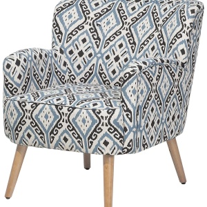 Produs Resigilat Fotoliu cu otoman Re-Bloom Tumba, textil/lemn cauciuc, 74x66x85 cm, model oriental, curea elastica, spuma 20cm, 160 kg, multicolor - Verificat A - Img 6