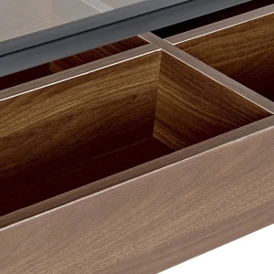 Produs Resigilat Masa tip consola Re-Bloom Waco, fier/sticla securizata/PAL, 110x40x80 cm, 30 kg, maro/negru - Verificat A - Img 4