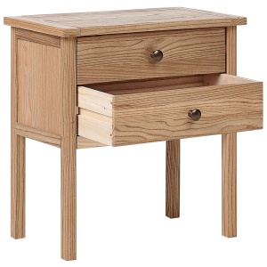 Produs Resigilat Noptiera Re-Bloom Salton, 2 sertare, lemn masiv/placaj, 53x31x55 cm, maro - Verificat A - Img 2
