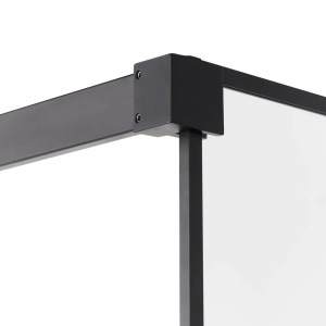 Produs Resigilat Paravan de dus Re-Bloom Waspam, 80x190 cm, sticla securizata 6mm, aluminiu/inox, usa reversibila, negru transparent - Verificat A - Img 6