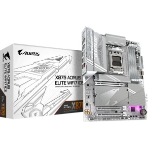 Produs Resigilat Placa de Baza GIGABYTE X870 AORUS ELITE WIFI7 ICE AM5 4x DDR5, 1x PCIE Gen5 x16 2x PCIE 4.0 x4, 4x M.2, 4x SATA 6GB/s, ATX