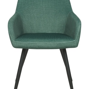 Produs Resigilat Set 2 scaune de masa Re-Bloom Casmalia, catifea, 60x66x80 cm, sezut 50x36 cm, 150 kg, verde inchis/negru - Verificat A - Img 3