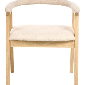 Produs Resigilat Set 2 scaune de masa Re-Bloom Oneco, lemn cauciuc/MDF/textil, 56x62x72 cm, 100 kg, natur/bej - Verificat A - Img 6