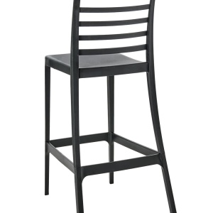 Produs Resigilat Set 4 scaune de bar Re-Bloom Seceda, polipropilena, 41x59x116 cm, UV5, rezistente la apa, negru - Verificat A - Img 4