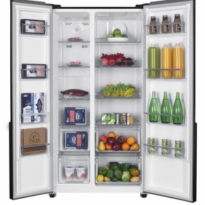 Produs Resigilat Side by Side HEINNER HSBS-HM532NFGBKE++, No Frost, 532 l, Class E, Black glass - Img 5