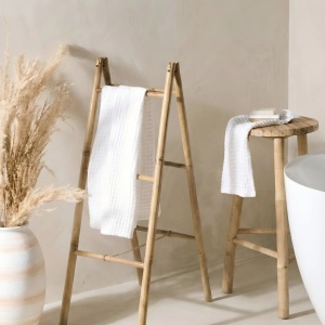 Produs Resigilat Suport prosop Re-Bloom Mojanda, bambus, 60x40x95 cm, natur - Verificat A - Img 2