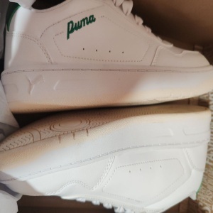 Puma, Pantofi sport de piele ecologica Court Classy Blossom, Alb, 37, Resigilat, Grad A - Img 2