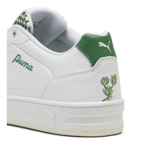 Puma, Pantofi sport de piele ecologica Court Classy Blossom, Alb, 37, Resigilat, Grad A - Img 3