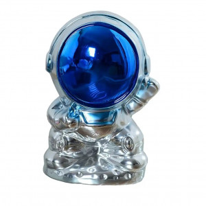 Pusculita Hosoncovy, model astronaut, ceramica, argintiu/albastru inchis, 17 x 11,5 cm