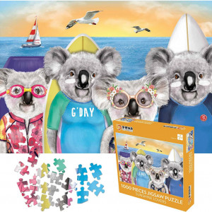 Puzzle cu 1000 de piese AICHUANGBAO, koala, hartie, multicolor, 50 x 70 cm - Img 1