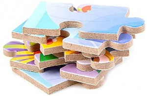 Puzzle pentru copii MazCo, lemn, multicolor, 14 x 14 x 0,5 cm - Img 3