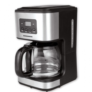 RESIGILAT – CAFETIERA DIGITALA HEINNER HCM-D915, Putere 900W, Capacitate 1.5L, Timer, LCD, Negru-Inox