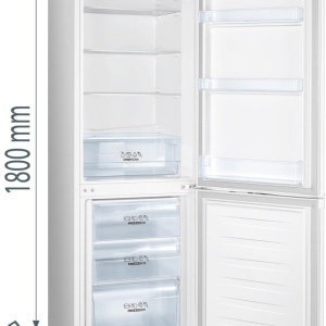 RESIGILAT – COMBINA FRIGORIFICA GORENJE RK4181PW4, Clasa F, 269L, Usi reversibile, H 180cm, Alb