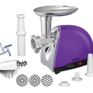 RESIGILAT – MASINA DE TOCAT HEINNER MG1600TA-UV, Putere 1600W, Accesoriu rosii si carnati, 3 site de taiere, Cutit inox, Violet