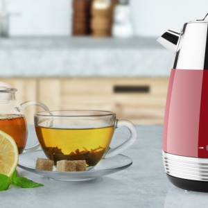 RESIGILAT - Cana electrica fierbator ETA Storio 918630, 2150 W, 1.7 L, otel inoxidabil, design retro, rosu - Img 2