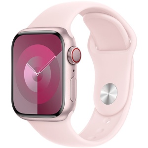 RESIGILAT SmartWatch Apple Watch S9, Cellular, 45mm Carcasa Aluminium Pink, Light Pink Sport Band - M/L