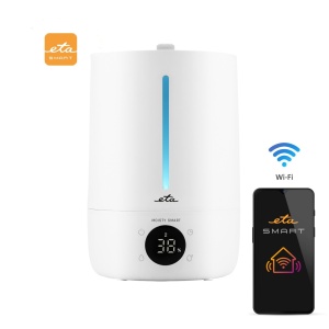 RESIGILAT - Umidificator de aer cu ultrasunete 2 in 1 ETA Moisty Smart 2629 0000, 5 litri, 25 W, LCD, aromaterapie, alb - Img 1