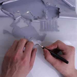 Rola vinil cu transfer termic Wintfarm, gri, 30.5 x 400 cm - Img 3