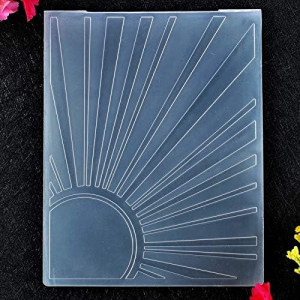 Sablon in relief pentru proiecte artizanale din hartie Kwan Crafts, plastic, transparent, 12,1 x 15,2 cm