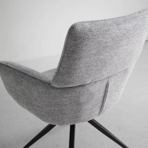 Scaun din textil Paolo, gri - Img 5