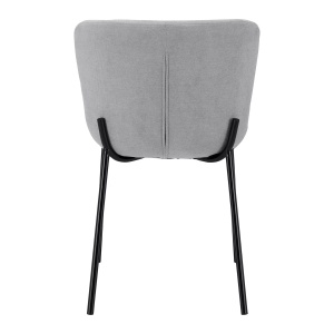 Scaun Noemie Tesatura Gri Tapitata, 46/79/56 cm - Img 2