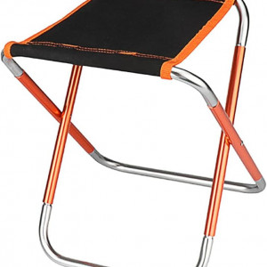 Scaun pliabil de camping Ysislybin, nailon/metal, portocaliu/negru, 23.5 x 21.5 x 28 cm - Img 1
