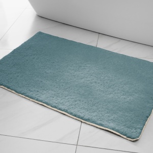 Set 2 covorase de baie Ella Home, poliester, albastru, 50x80cm si 50x100cm