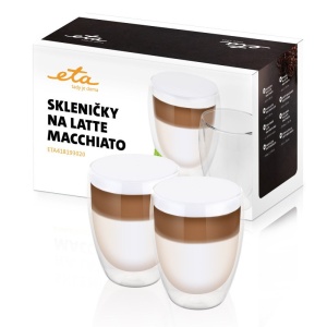 Set 2 pahare pentru latte macchiato ETA 4181 93020, 350 ml, pereti dubli din sticla borosilicata - Img 2