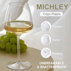 Set 2 pahare pentru vin MICHLEY, plastic, transparent, 23 x 9,1 x 6,8 cm - Img 6