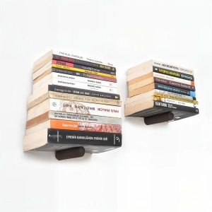 Set 2 rafturi perete decorative 21x6x15 cm, metal 100%, stil industrial boem, capacitate 5 kg, maro/negru - Verificat A · Re-Bloom - Img 4