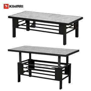 Set 2 x set mobilier gradina Kiwari Montverde, canapea coltar 6 locuri 72/67x166/160x60 cm + masa reglabila 117x63.5x47-67 cm, cadru metal, 9 perne detasabile, terasa/gradina, negru/gri - Img 6