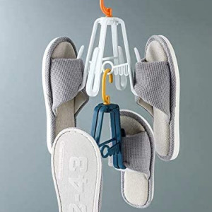 Set 3 suporturi de pantofi Nillcan, albastru inchis, plastic, 24 x 19 cm