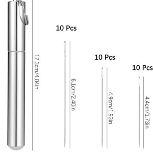 Set 30 ace si 3 ustensile Fanshiontide, otel inoxidabil, argintiu/albastru