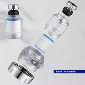 Set 4 filtre de apa pentru robinet Uotyle, plastic/bumbac, alb/albastru, 30 x 35 x 22 cm - Img 6