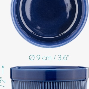 Set 6 forme pentru prajituri Navaris, din ceramica, albastru, Resigilat, Grad A - Img 2