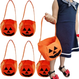 Set 6 genti pentru Halloween Lxgkrel, textil, portocaliu/negru, 20 x 28 x 13 cm