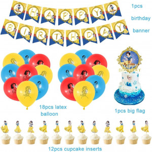 Set aniversar Ksopsdey, latex/hartie, multicolor, 32 piese