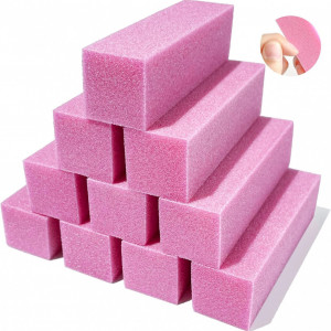 Set de 10 buffere pentru unghii Lofuanna, acrilic, roz, 9.5 x 2.5 x 2.5 cm