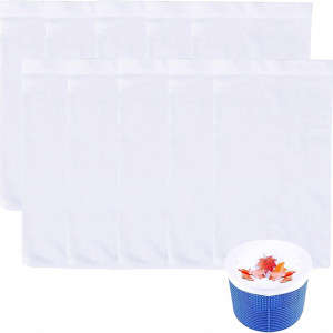 Set de 10 protectii pentru filtrul piscinei 4BAOHUI, nailon, alb, 24 x 13 cm