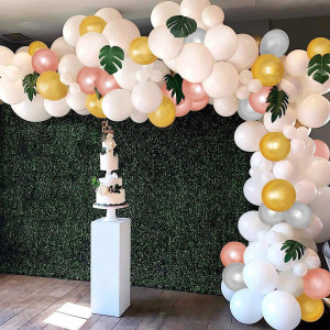 Set de 100 de baloane pentru petrecere Yisscen , latex, alb, 30 cm - Img 4