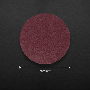 Set de 100 de discuri abrazive Leontool, oxid de aluminiu, rosu, 180, 7,5 cm - Img 3