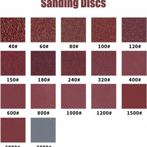 Set de 100 de discuri abrazive Leontool, oxid de aluminiu, rosu, 320, 7,5 cm - Img 2