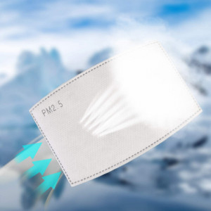 Set de 100 filtre de carbune activ PM2.5 pentru masca de protectie Begleri, alb/gri, 12 x 7 cm - Img 2