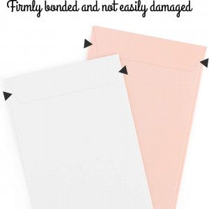 Set de 100 plicuri pentru nunta ABSOFINE, hartie, alb/roz/negru, 10,6 x 6,3 cm - Img 3