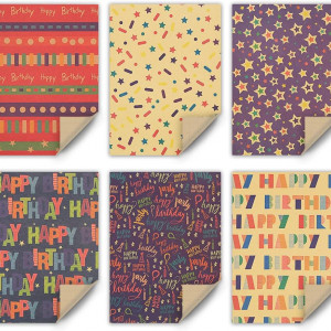 Set de 12 coli de hartie pentru ambalaj Geluode, multicolor, 70 x 50 cm 