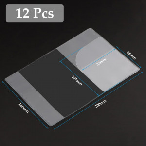 Set de 12 coperti pentru carnetel N/A, PVC, transparent, 140 X 200 mm - Img 2