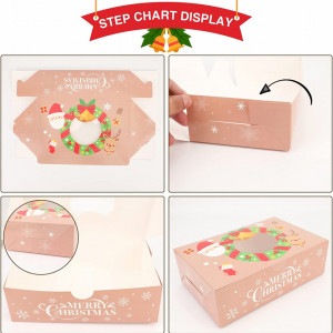 Set de 12 cutii pentru ambalare dulciuri de Craciun Qpout, hartie/folie, multicolor, 22 x 14.5 x 7 cm - Img 3
