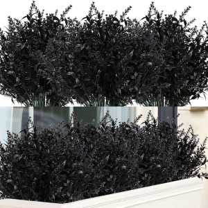 Set de 12 plante artificiale Homcomodar, plastic, negru, 35 cm