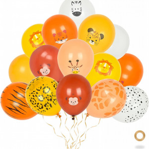 Set de 16 baloane Ekkong, latex, multicolor - Img 1